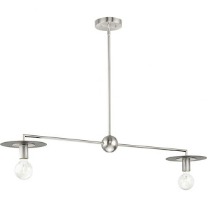 Fulford Ridings - 2 Light Linear Chandelier In Industrial Style-5.75 Inches Tall and 8 Inches Wide - 1407138