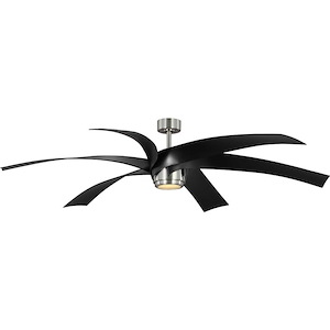 Linton Nook - 6 Blade Ceiling Fan with Light Kit In Contemporary Style-14.75 Inches Tall and 72 Inches Wide - 1407163