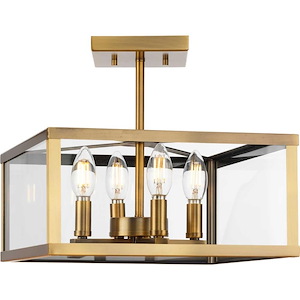 Harefield Hey - 4 Light Semi-Flush Mount In Modern Style-11 Inches Tall and 13 Inches Wide - 1407159
