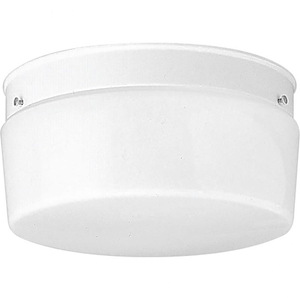 White Glass - Close-to-Ceiling Light - 2 Light in Transitional and Traditional style - 10.75 Inches wide by 5.38 Inches high - 1407978