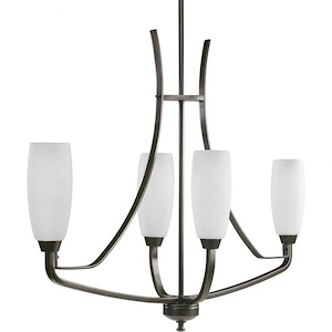 Fisher Paddock - Chandeliers Light - 4 Light - Tulip Shade in Modern style - 12.5 Inches wide by 29 Inches high - 1408804