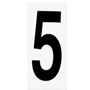 Address Light Numbers - Number 5 - 2.25 Inches wide by 5 Inches high - 1407909