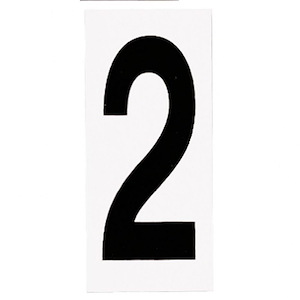 Address Light Numbers - Number 2 - 2.25 Inches wide by 5 Inches high - 1407983