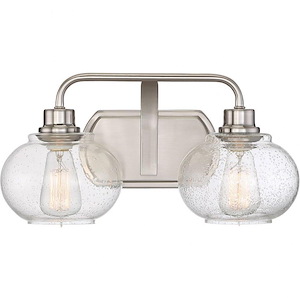 Albion Oval 2 Light Transitional Medium Bathroom Light Fixture Approved for Damp Locations - 1245833
