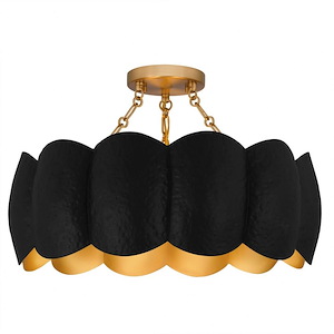 Inkerman Gate - 4 Light Semi-Flush Mount-12 Inch Tall and 19.25 Inch Wide - 1383146
