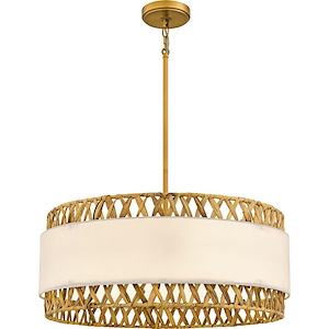 Hawk Green - 5 Light Pendant-10.25 Inch Tall and 24 Inch Wide - 1383149