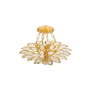 Shaw Birches - 4 Light Semi-Flush Mount-6 Inches Tall and 18 Inches Wide - 1316348