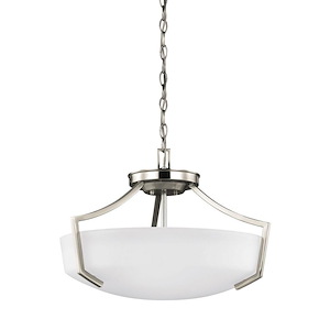 Manley Moor - Three Light Convertible Pendant in Transitional Style - 20.63 inches wide by 14.25 inches high - 1248350