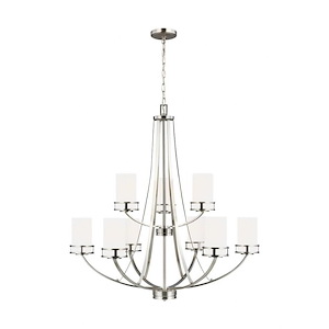 Craftsman Farmhouse Nine Light Chandelier - 1248557