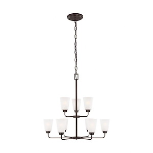 Hexham Court - 9.5W Nine Light 2-Tier Chandelier - 1247781