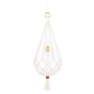 Crofters Ride-1 Light Large Pendant in Bohemian Style-14.75 Inches Wide by 32 Inches High - 1249294