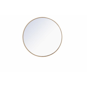 Rilstone Road - Round Metal Frame Mirror-28 Inches Tall and 28 Inches Wide - 1300252
