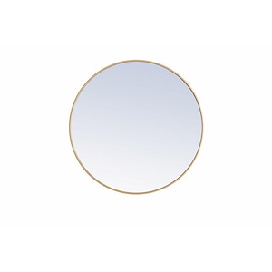 Rilstone Road - Round Metal Frame Mirror-36 Inches Tall and 36 Inches Wide - 1300566
