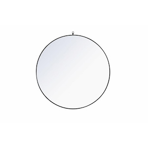 Rilstone Road - Metal Frame Round Mirror With Decorative Hook-48 Inches Tall and 48 Inches Wide - 1300304