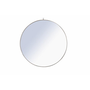 Rilstone Road - Metal Frame Round Mirror With Decorative Hook-48 Inches Tall and 48 Inches Wide - 1300371