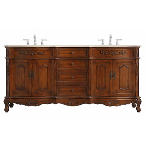 Devonshire Farm - 72 Inch 4 Drawer Double Bathroom Vanity Sink Set - 1300590
