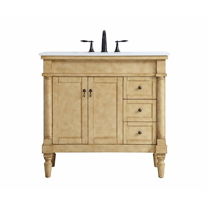 Fairview Firs - 36 Inch 3 Drawer Single Bathroom Vanity Sink Set - 1300420