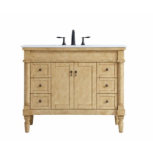Fairview Firs - 42 Inch 6 Drawer Single Bathroom Vanity Sink Set - 1300362