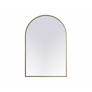 Spinnals Grove - Metal Frame Arch Mirror In Modern Style-36 Inches Tall and 24 Inches Wide - 1300036