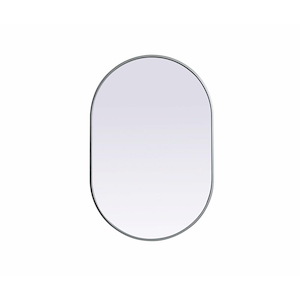Keats Limes - Metal Frame Oval Mirror In Modern Style-36 Inches Tall and 24 Inches Wide - 1300101