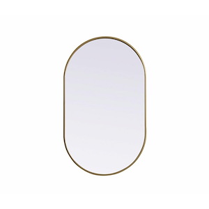 Keats Limes - Metal Frame Oval Mirror In Modern Style-40 Inches Tall and 24 Inches Wide - 1300102