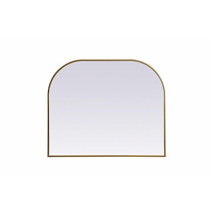 Edgehill Croft - Metal Frame Arch Mirror In Modern Style-30 Inches Tall and 36 Inches Wide - 1300129