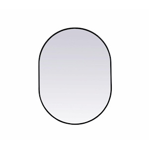 Keats Limes - Metal Frame Oval Mirror In Modern Style-36 Inches Tall and 27 Inches Wide - 1300539