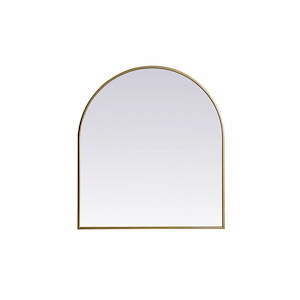 Spinnals Grove - Metal Frame Arch Mirror In Modern Style-30 Inches Tall and 27 Inches Wide - 1300126