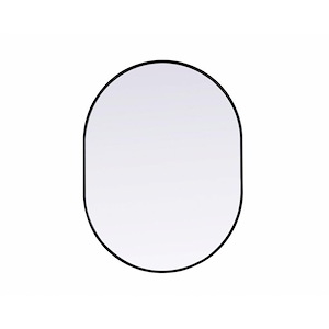 Keats Limes - Metal Frame Oval Mirror In Modern Style-40 Inches Tall and 30 Inches Wide - 1300269