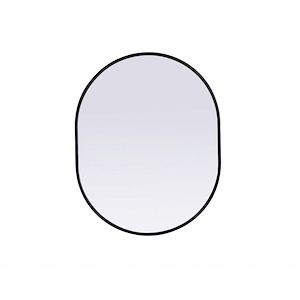 Keats Limes - Metal Frame Oval Mirror In Modern Style-30 Inches Tall and 24 Inches Wide - 1300319