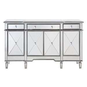 Back Aston View - 3 Drawer 4 Door Cabinet In Back Aston Viewrary Style-36 Inches Tall and 14 Inches Wide - 1302753