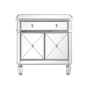 Back Aston View - 1 Drawer 2 Door Cabinet In Back Aston Viewrary Style-32 Inches Tall and 16 Inches Wide - 1302754