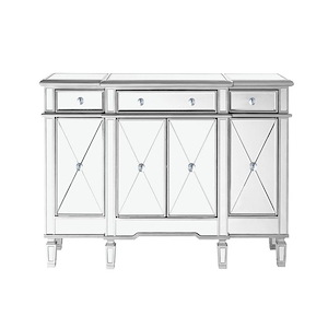 Back Aston View - 3 Drawer 4 Door Cabinet In Back Aston Viewrary Style-36 Inches Tall and 14 Inches Wide - 1302757