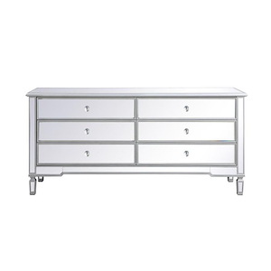 Back Aston View - Mirrored Chest In Modern Style-34 Inches Tall and 20 Inches Wide - 1302759