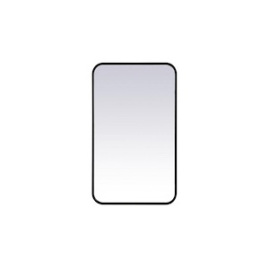 Lytton By-Pass - Soft Corner Rectangular Mirror In Modern Style-30 Inches Tall and 18 Inches Wide - 1302807