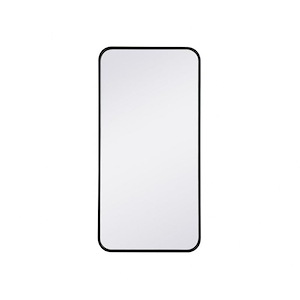 Lytton By-Pass - Soft Corner Rectangular Mirror In Modern Style-36 Inches Tall and 18 Inches Wide - 1302808