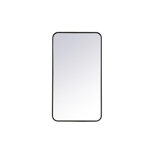 Lytton By-Pass - Soft Corner Rectangular Mirror In Modern Style-36 Inches Tall and 20 Inches Wide - 1302811