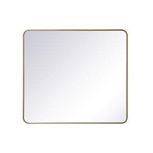 Lytton By-Pass - Soft Corner Rectangular Mirror In Modern Style-40 Inches Tall and 36 Inches Wide - 1302826