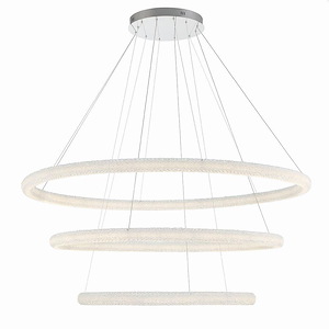 Chalk Lane - 225W 1 LED 3-Tier Chandelier In Trasitional and Traditional Style-2.75 Inches Tall and 60 Inches Wide - 1250679