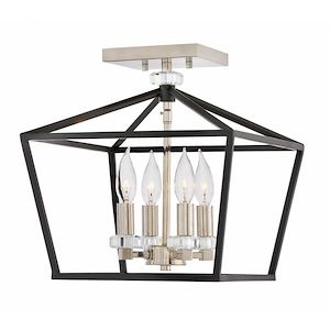 Haydon Fairway - 4 Light Medium Semi-Flush Mount in Transitional Style - 13 Inches Wide by 13.5 Inches High - 1251270
