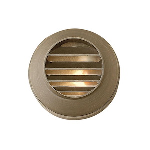 Candy Lane-Round Louvered Low Voltage 1 Light Deck/Step Lamp-3.4 Inches Wide by 2 Inches High - 1252092