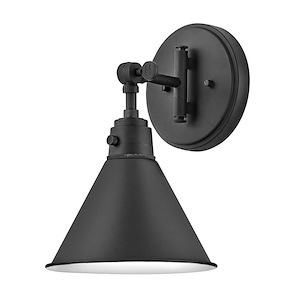 Steel 1 Light Down Wall Sconce in Modern Farmhouse Style with Metal Shade-12.25 Inches H x 7.75 Inches W - 1252225