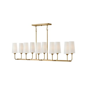 Robin Drift - 50W 10 LED Linear Chandelier In Traditional Style-12 Inches Tall and 44.25 Inches Wide - 1282268