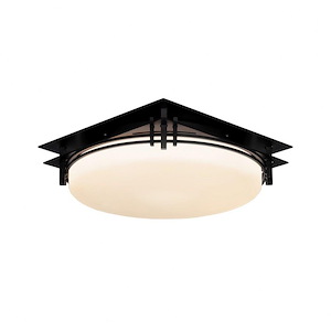 Banded - 2 Light Semi-Flush Mount-4.75 Inches Tall and 13.6 Inches Wide - 1403348