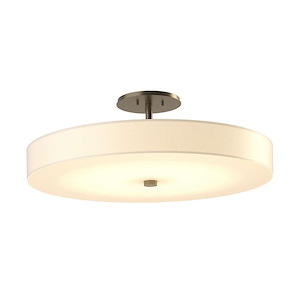 Burnham Acre - 28W 1 LED Large Semi-Flush Mount In Contemporary Style-8.1 Inches Tall and 23 Inches Wide - 1403381
