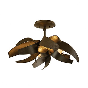 Kingfisher Willows - 4 Light Semi-Flush Mount In Contemporary Style-10.2 Inches Tall and 19.6 Inches Wide - 1405144