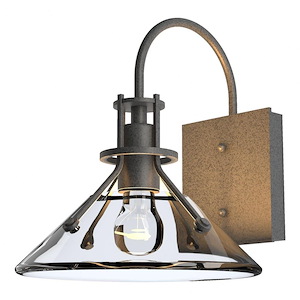 Apsley Town - 1 Light Small Glass Shade Outdoor Wall Sconce - 1403535