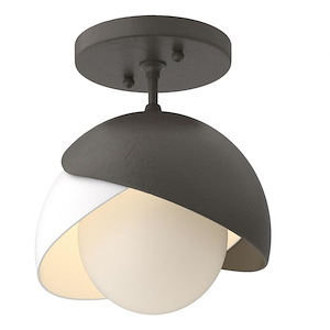 Chandos Drive - 1 Light Double Shade Semi-Flush Mount In Contemporary Style-7.3 Inches Tall and 6 Inches Wide - 1403696