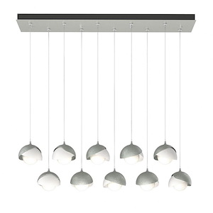 Chandos Drive - 40W 10 LED Double Shade Rectangular Pendant In Contemporary Style-7.4 Inches Tall and 44.5 Inches Wide - 1403644