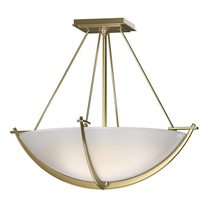 High Causeway - 3 Light Small Semi-Flush Mount-16 Inches Tall and 18.1 Inches Wide - 1403716